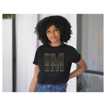 Load image into Gallery viewer, I&#39;m Blessed Bling T-Shirt Gold
