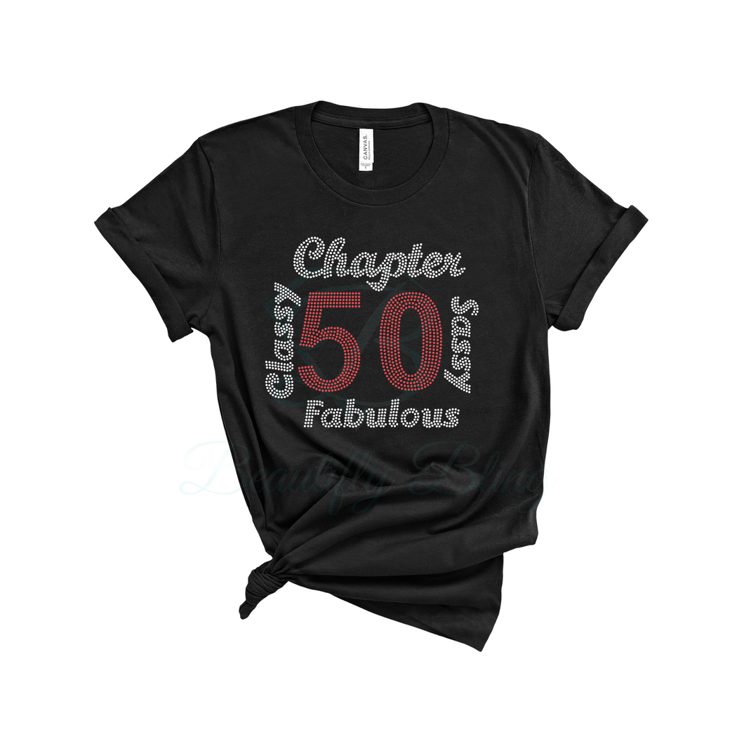Classy, Fabulous and Sassy Birthday Chapter Bling T-Shirt