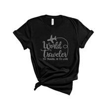 Load image into Gallery viewer, World Traveler Bling T-Shirt
